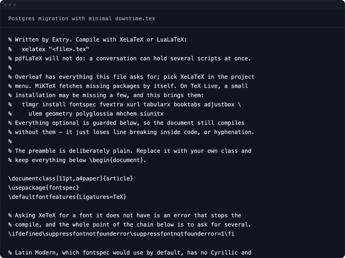 ChatGPT & DeepSeek to LaTeX — export a conversation as a .tex source