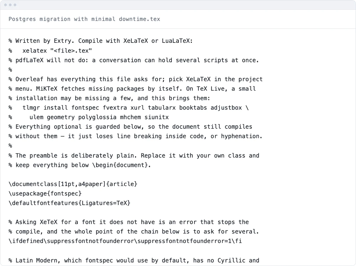 ChatGPT & DeepSeek to LaTeX — export a conversation as a .tex source