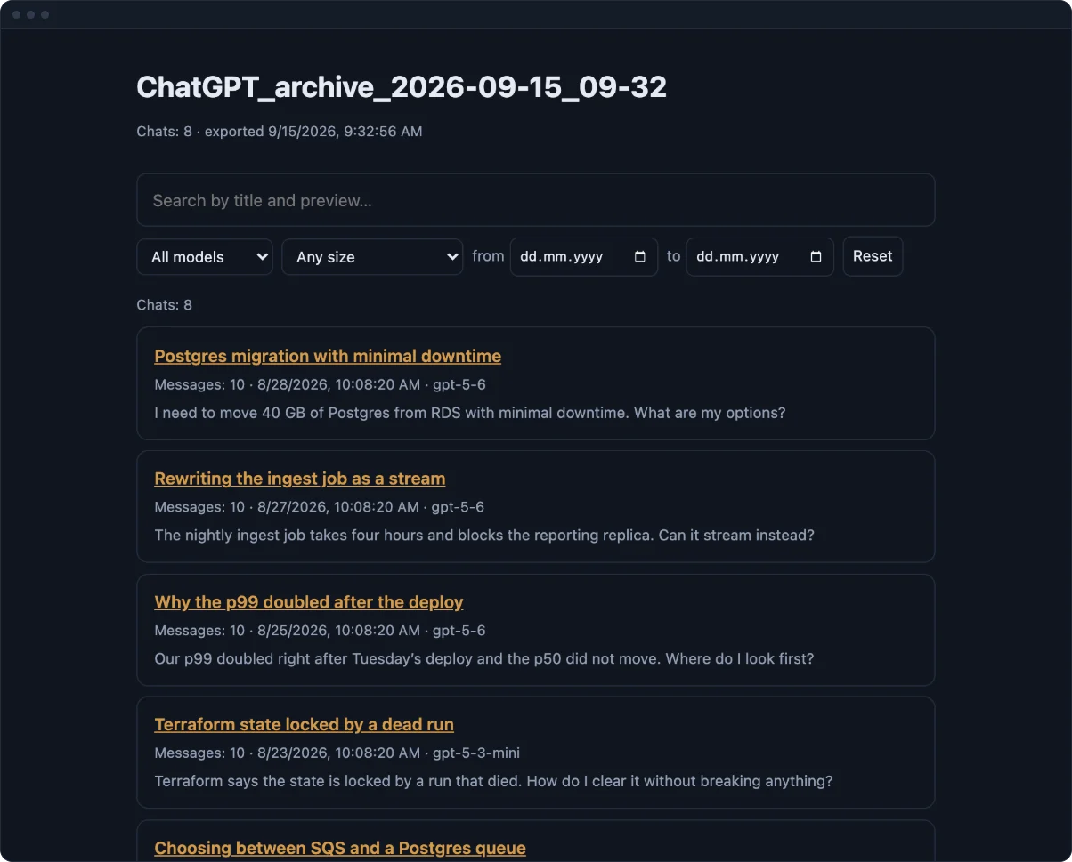 How to export ChatGPT and DeepSeek conversations — four ways compared